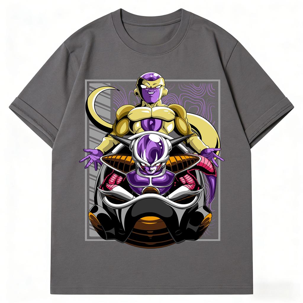 Dragon Ball Z Frieza All Forms TShirt Gothic Anime Graphic Print Pure Cotton Crew Neck Casual Street Tops For Men Women