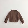 Koreanischer Stil Herbst Winter Kinder Einfarbig Baby Mädchen Jungen Strickpullover Langarm Unterziehpullover Kinder Warme Oberteile Kleidung