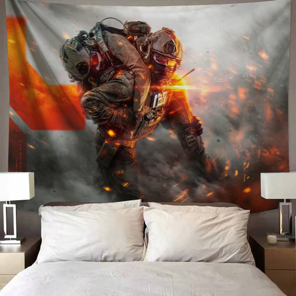 Nová FPS Hra Battlefield 6 Cool Tapiserie Pozadí Závěsná Látka Ložnice Tapiserie Dekorace Místnosti Estetická Tapiserie Závěs na Zeď