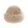 1pc Women's Winter Plush Bucket Hat, Women's Fashionable Thick Hat, Winter Warm Hat, Can Be Paired With Wool Coat, Winter Clothing Winter Outfits
