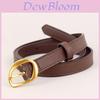 Cintura da Donna in Vera Pelle con Fibbia Geometrica per Styling Casual con Jeans