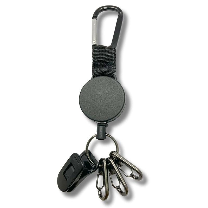 

[Miviart] New [stretch/span] Easy one-handed key chain] Expansion and contraction With crocodile clip 3 consecutive clip gloves Put on work gloves