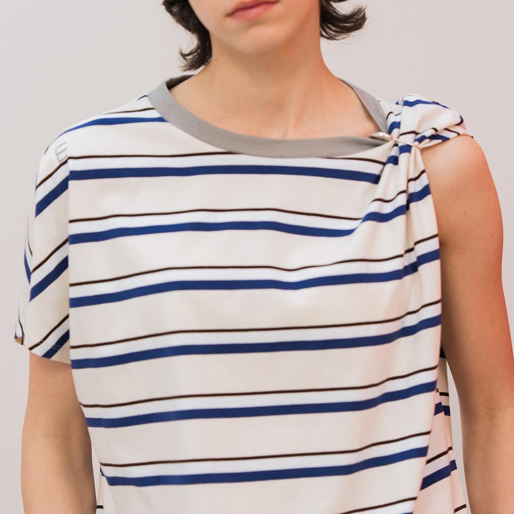 EDENIK Asymmetrical Sleeveless T-Shirt_Blue