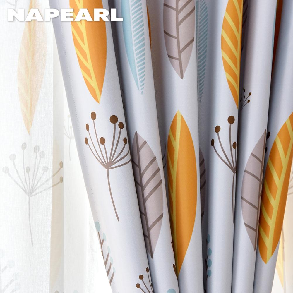 1 STÜCK NAPEARL 70-80 % Verdunkelung, minimalistisch, modern, nordisch, mit Pflanzenmotiv, bedruckte Polyesterfaser, Gardinen für Wohnzimmer, Schlafzimmer, Heimdekoration