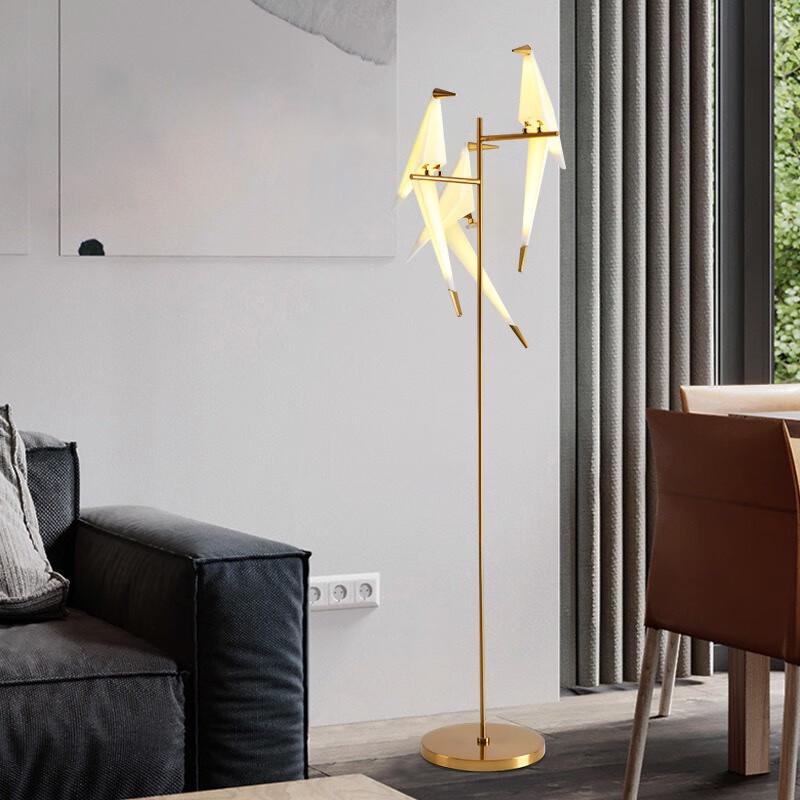 Pailide Origami Crane Three-Head Floor Lamp