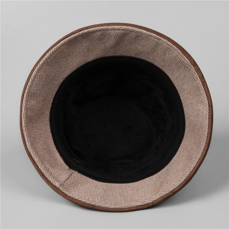 Hat Female Autumn and Winter Basin Hat Autumn and Winter Warm Bow Bucket Hat