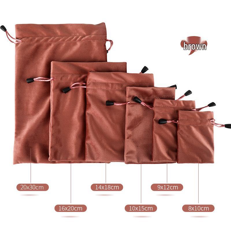 Luxurious Velvet Drawstring Jewelry & Cosmetics Pouch – Dustproof Storage Bag