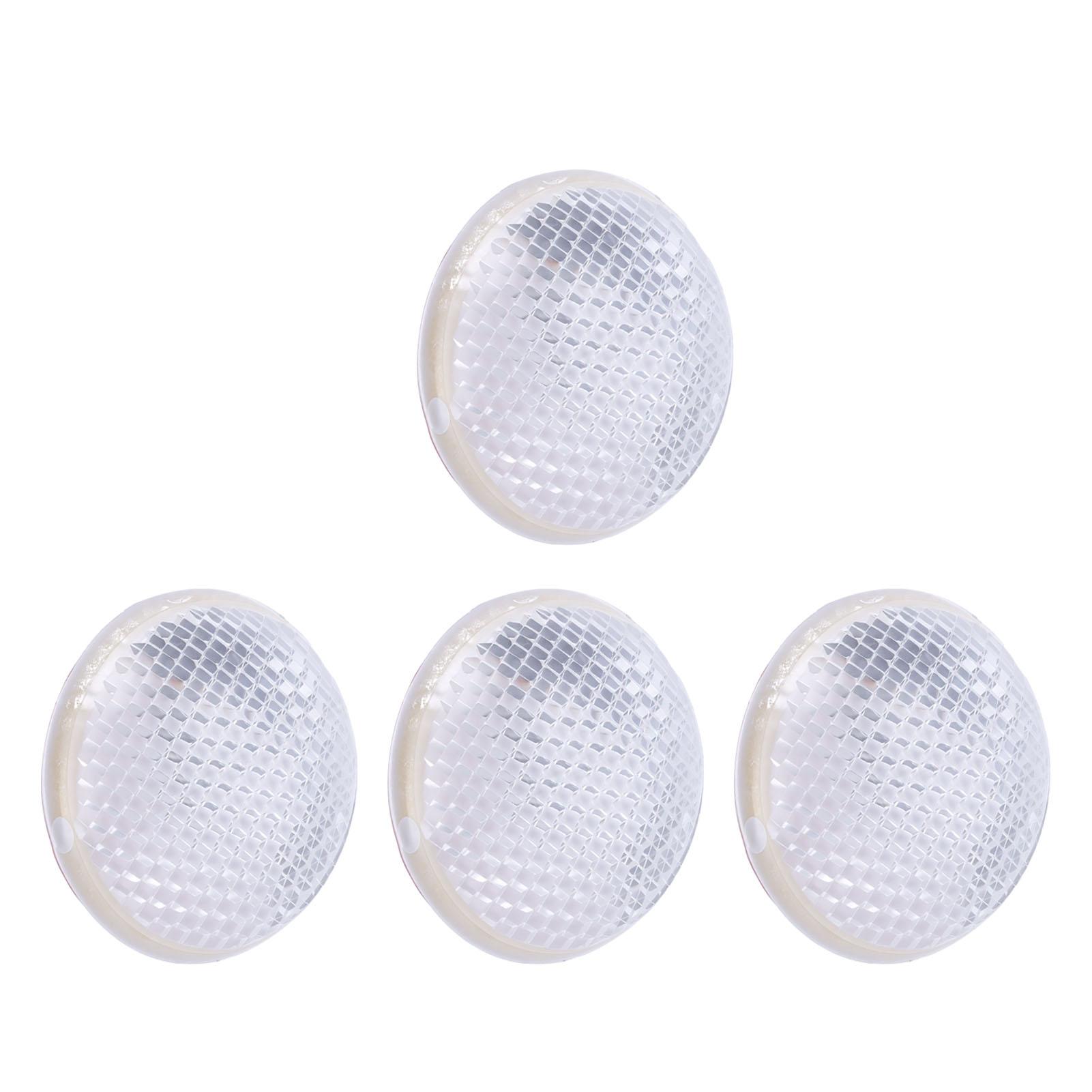

4pcs Automobile Round Reflector 1.65in Transparent Safety Reflector for Driveway Fence Gate Posts Trailers
