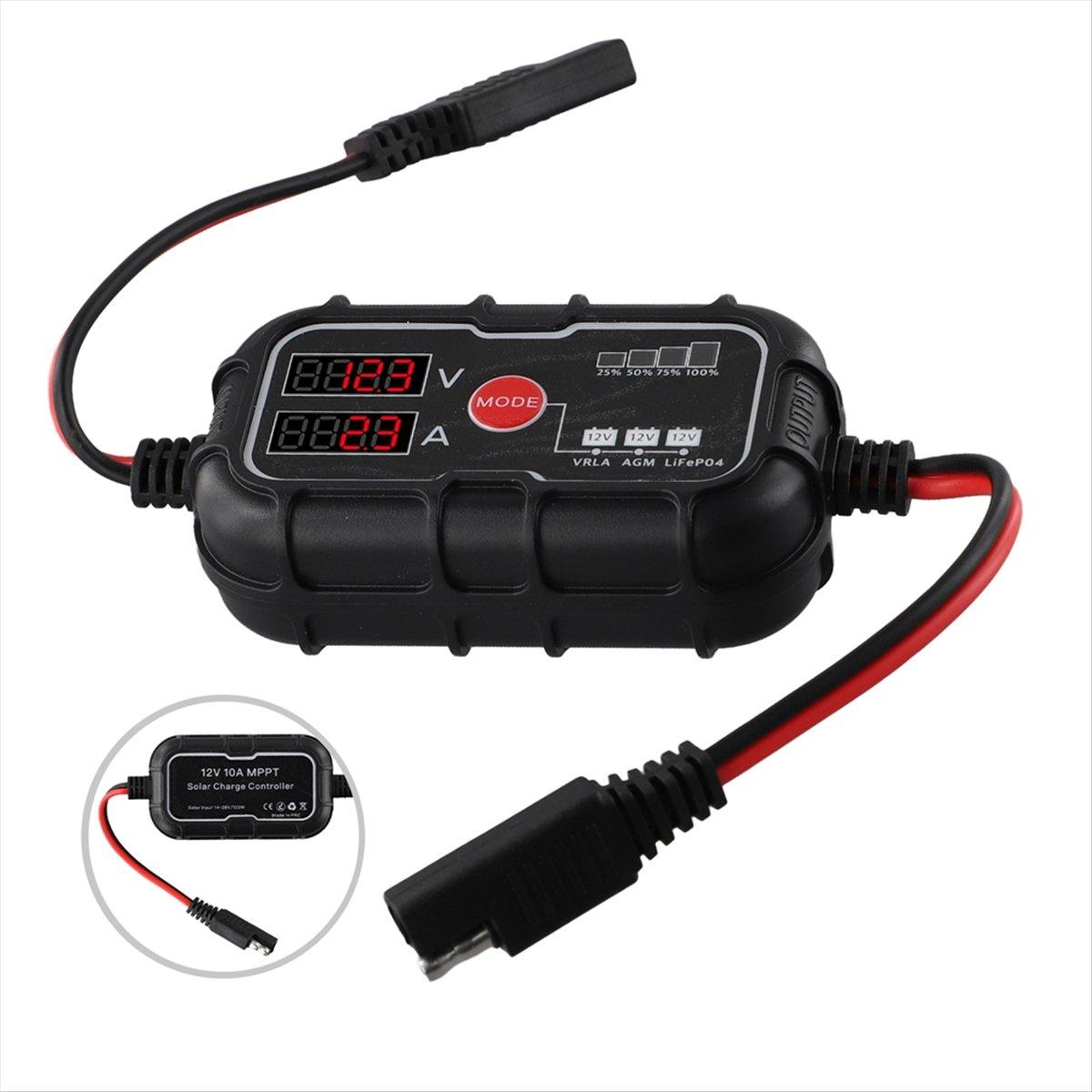 10A 12V Lithium Battery LCD Digital MPPT Solar Charge Panel Controller Regulator Home Improvement Solar Replacement Part China Mainland