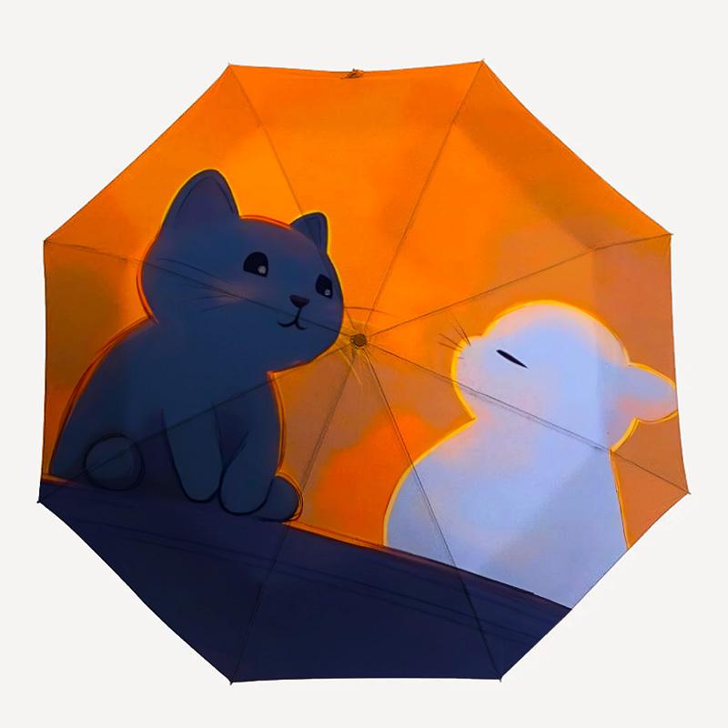 

1pc Cat Rabbit Automatic Folding Umbrella - Lightweight, Retractable Design with 8-Rib Durability, Perfect for Outdoor Adventures196