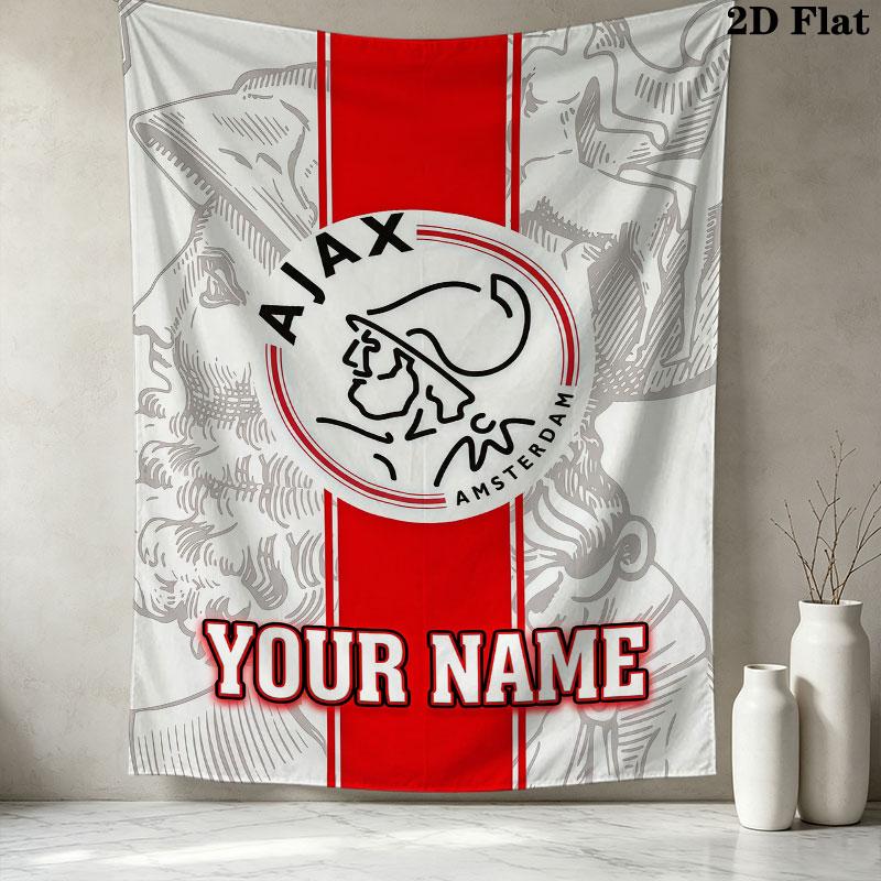 Afc Ajax Wall Hanging Printed Fabric Blanket Decorative Tapestries for Bedroom Living Room Home Decor