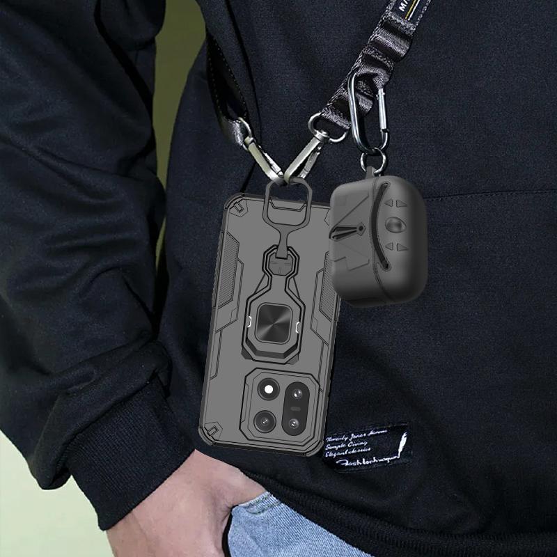 KEYSION Shockproof Armor Case for OnePlus 15 5G Silicone+PC Upright Metal Live Ring Stand Phone Back Cover for One Plus 1+ 15