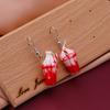 Fashion Resin 3D Drink Cup Drop Earrings for Women Girl Beer Milk Tea Ice Cream Dangle Earrings Jewelry Gift