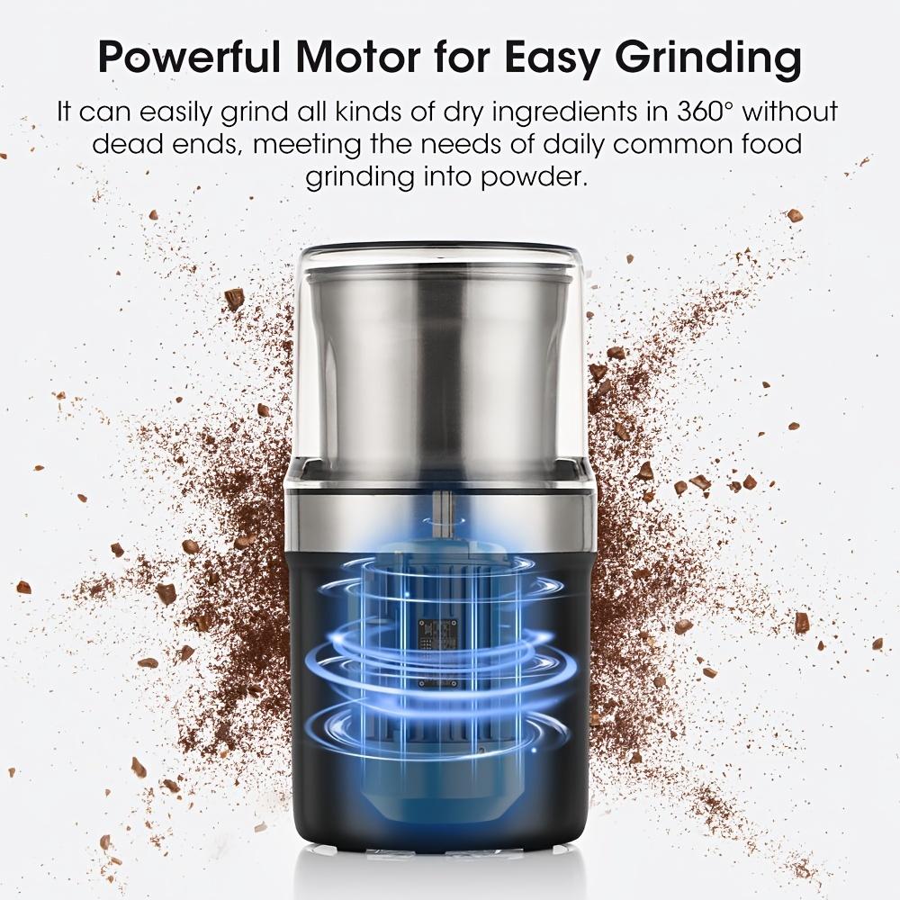 Electric Coffee Grinder Household Cereals Nuts Spices Beans Flour Grinder Machine Portable Multifunctional Kitchen Chopper Blade