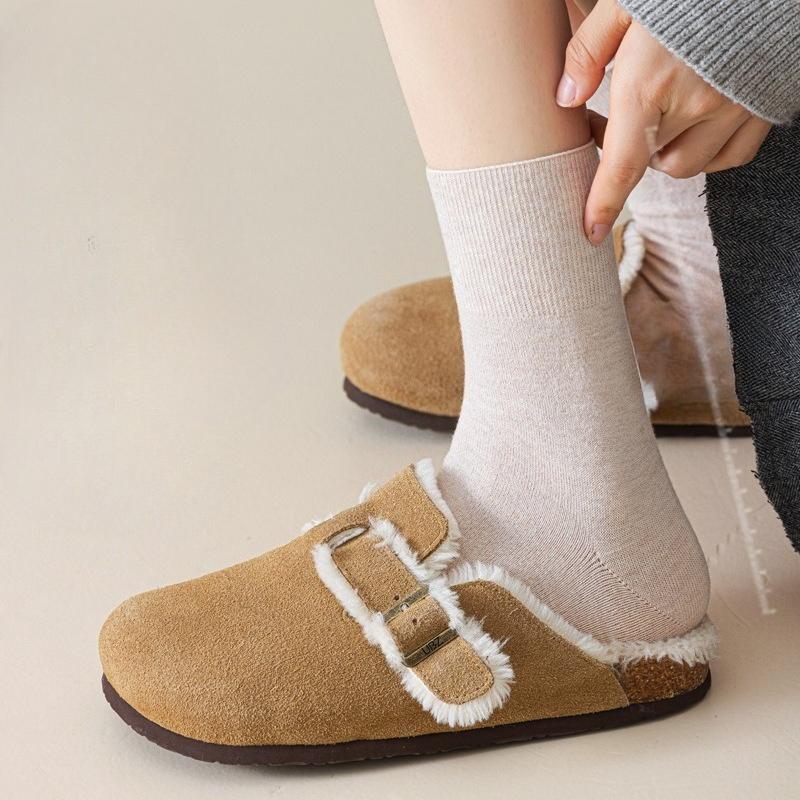 Woolen Socks for Women, Thickened Warm Mid-calf Socks, Loose Stockings That Don't Pinch The Feet, Long Calf Socks for Women