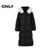 Only Women's 90% White Goose Down Jacket with Detachable Fox Fur Collar