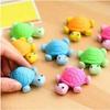 Fuuny New 10Pcs/Set Cartoon Lovely Little Turtle Eraser Kids Colorful Stationery School Supplies Random Color Home Decoration