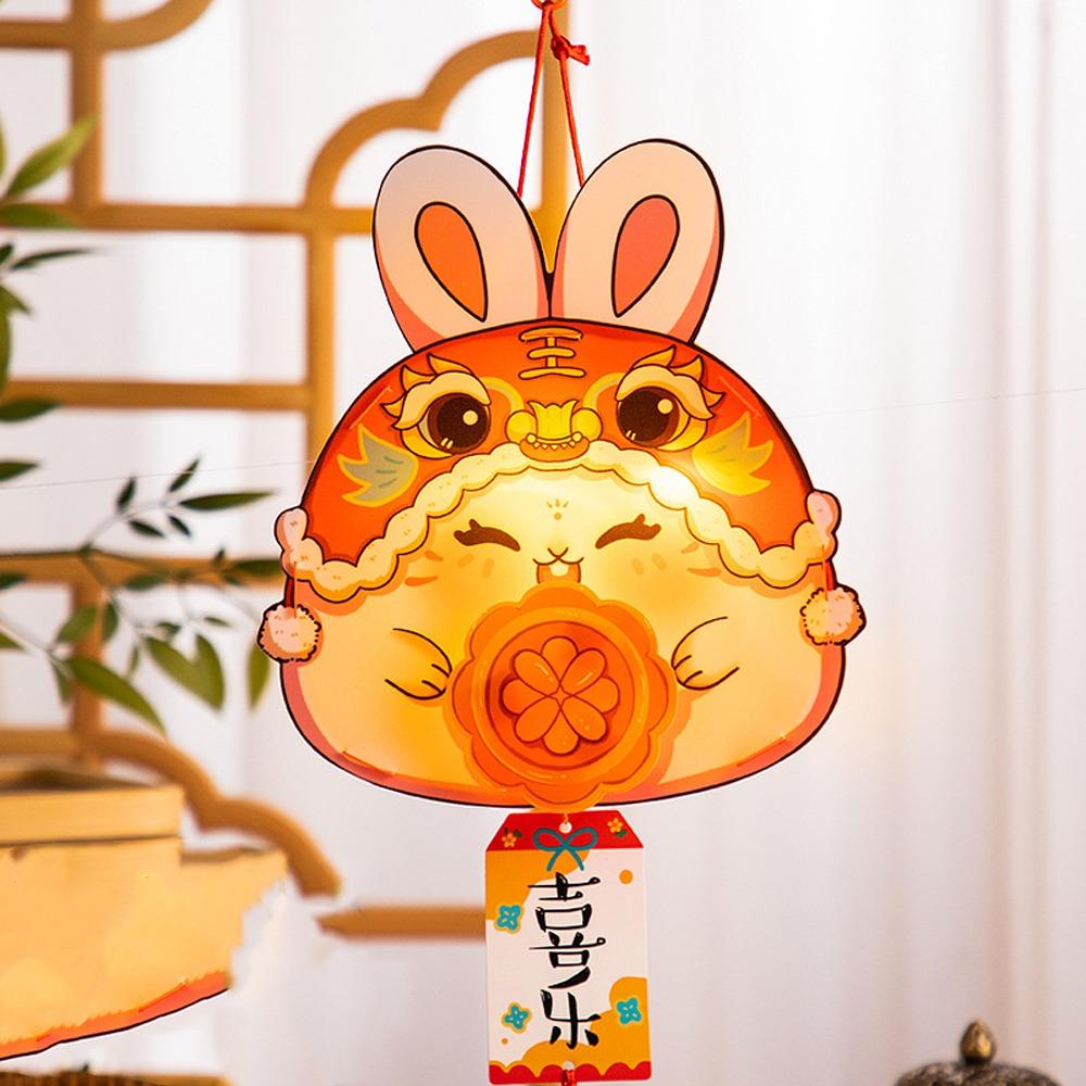 Cartoon Mid-Autumn Rabbit Lantern Chinese Style LED Lantern Toys  Good Luck Gift