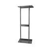 Wall Mounted Bath Towel Holder Black Metal Space Saving Rolled Folded Towel Storage Organizer for Home Hotel