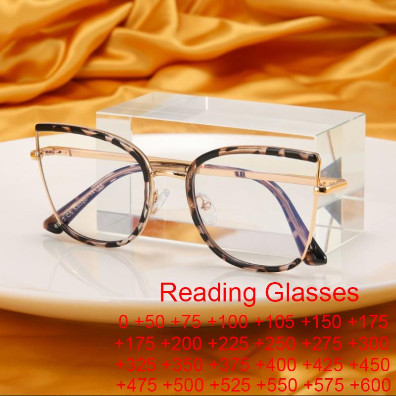 Reading Eyewear Anti Blue Eye Cat's Transparent Classic Woman Clear Ray Presbyopic Double Presbyopic Colors Feline Vintage Retro Light Glasses TR90