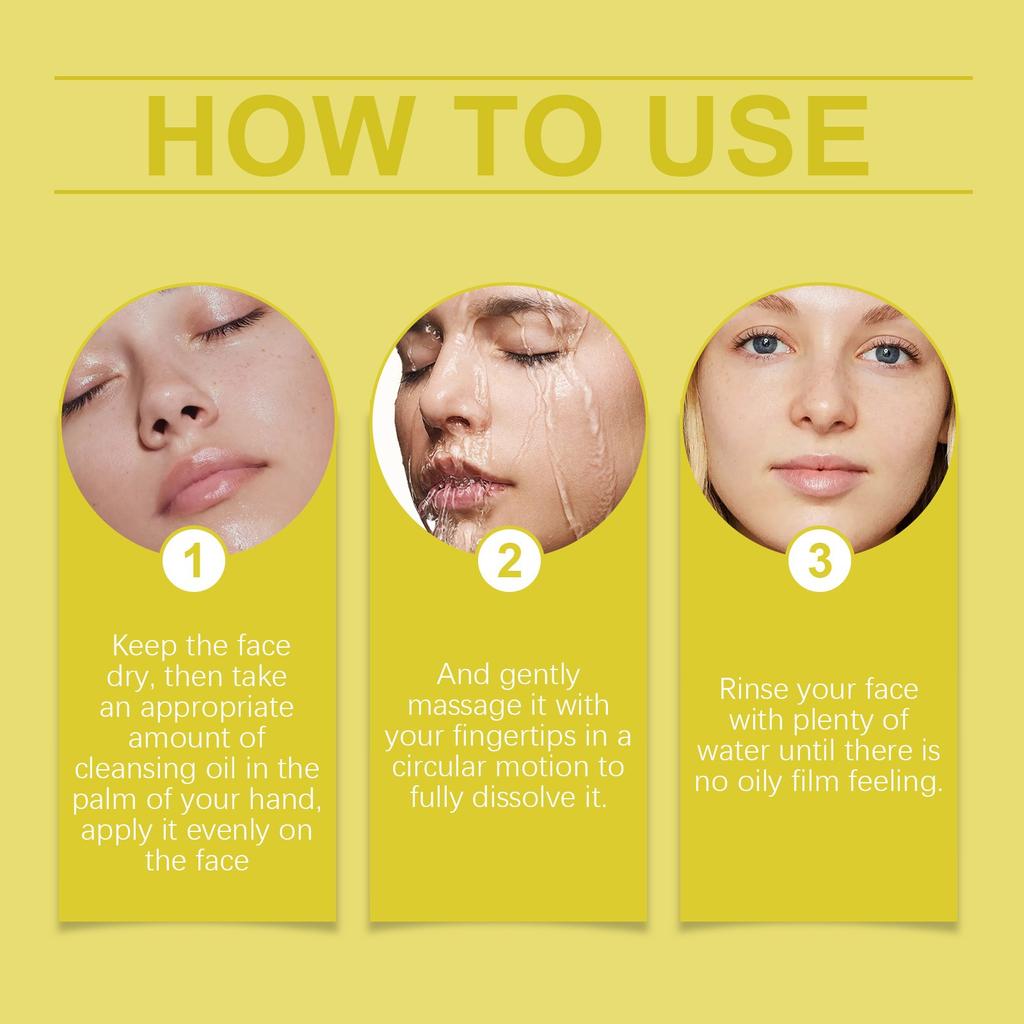 Pore Control Cleansing Oil  Facial Cleanser, Daily Makeup Blackheads Removal100ml