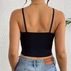 European And American Women'S Clothing Solid Color V-Neck Sleeveless Belly Button Sexy Slim Sling Small Vest