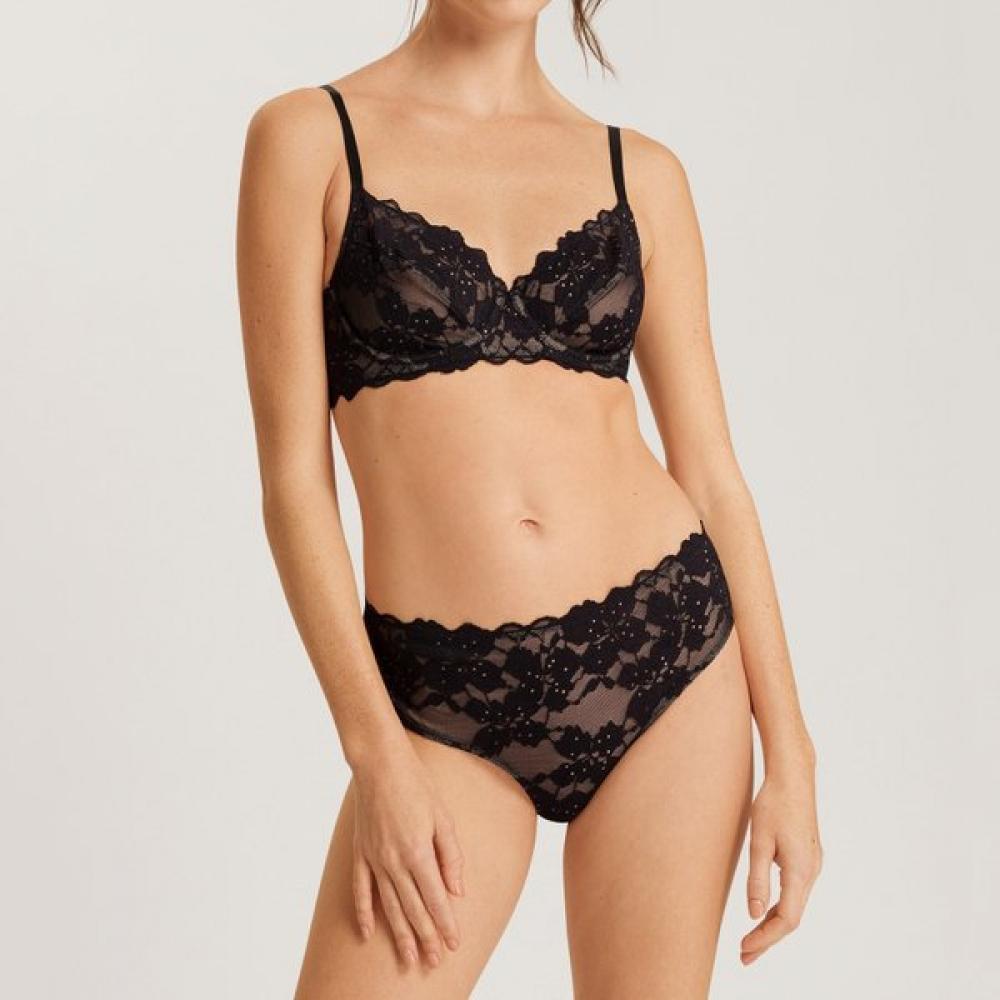 

Hanro Underwire Bra 70904 Black Beauty Deep Poppy deep poppy/85B