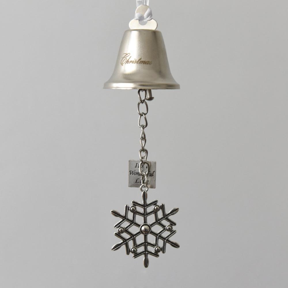 

Retro Silver Christmas Bell Ornament Iron with Ribbon Xmas Jingle Bells DIY Holiday Decoration Christmas Tree Pendant
