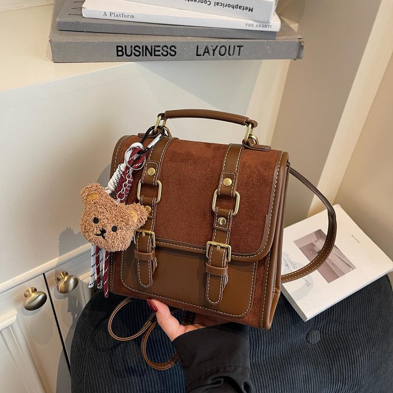 Neuer Herbst- und Winter-Rucksack aus Wildleder, Damen Sen Meng leichter Luxus Nischen-Feeling Pendler-Rucksack Reise-Umhängetasche