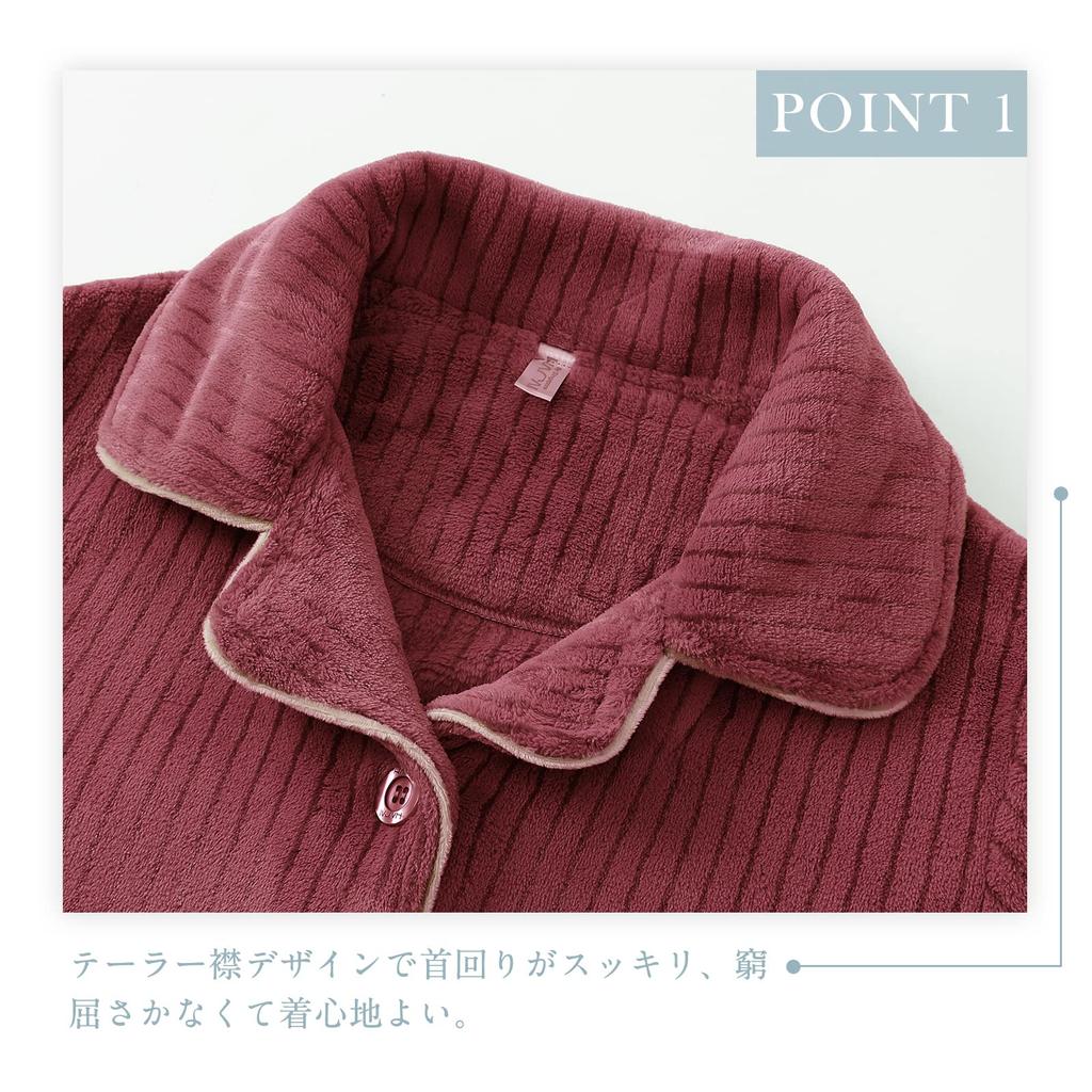 HACAI Loungewear Long Perfect for Winter Women's Pajamas, Set, Sleeves, Warm, Fluffy, Thick, Fleece-Lined,