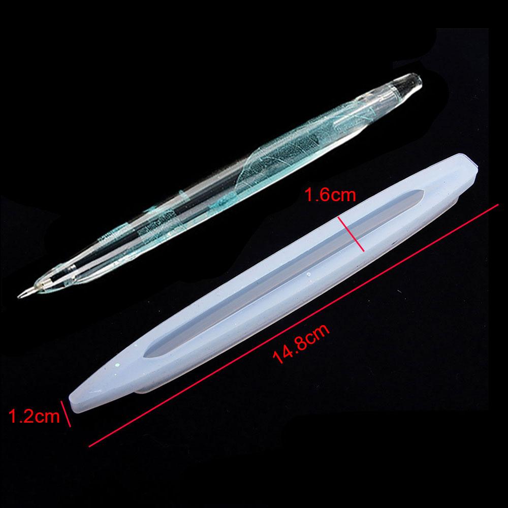 Silicone World DIY Ballpoint Pen Silicone Molds Crystal Drop Glue Resin Mold Pen Core Homemade Stationery Office Supplies Making