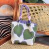 Versatile Large Knitted Handbag with Hollow-Out Flower Pattern