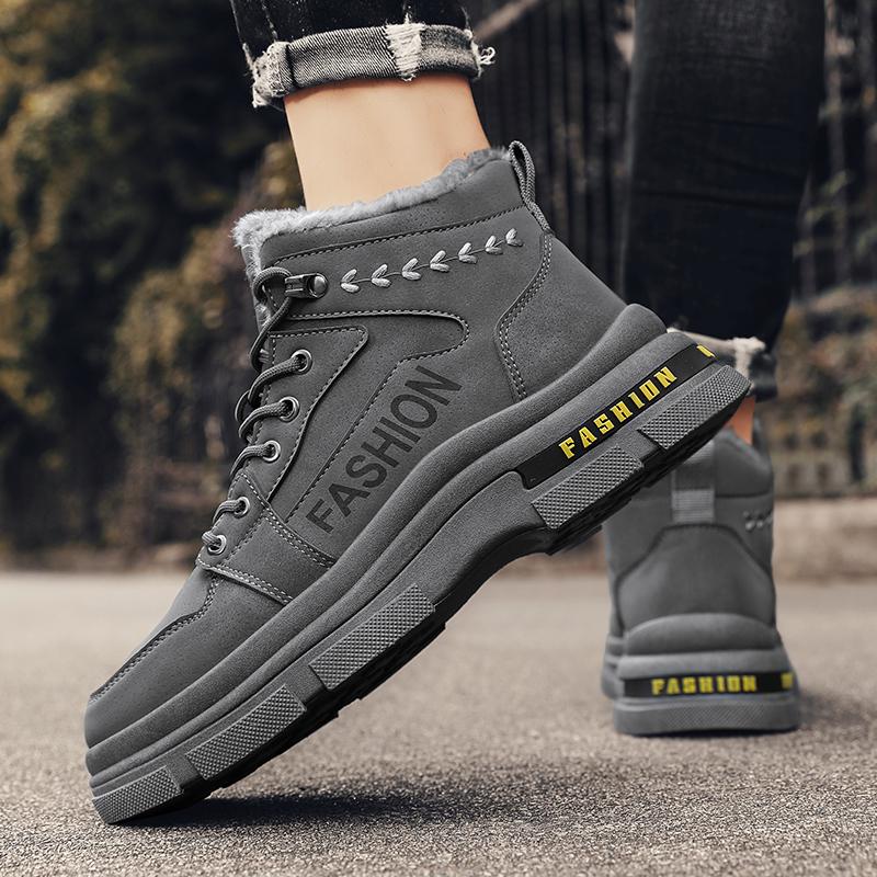 Pánské Absorpce otřesů Protiskluzové a odolné proti opotřebení Střední Móda Outdoor Bavlna Boty Martin Boty Běžné Pánské Boty Sněhule