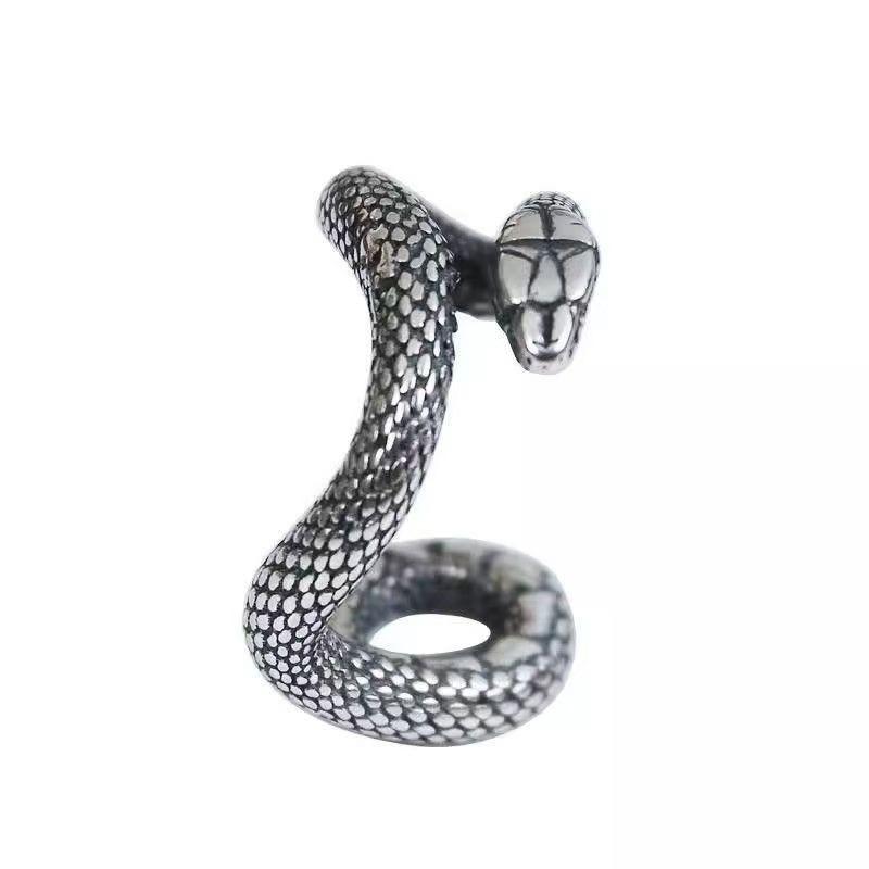 Nouvelles Boucles d'Oreilles Clip Serpent Vintage en Cuivre pour Adolescents Oreille Sans Percing Boucles d'Oreilles Femmes Hommes Faux Piercing Boucles d'Oreilles de Fête Bijoux