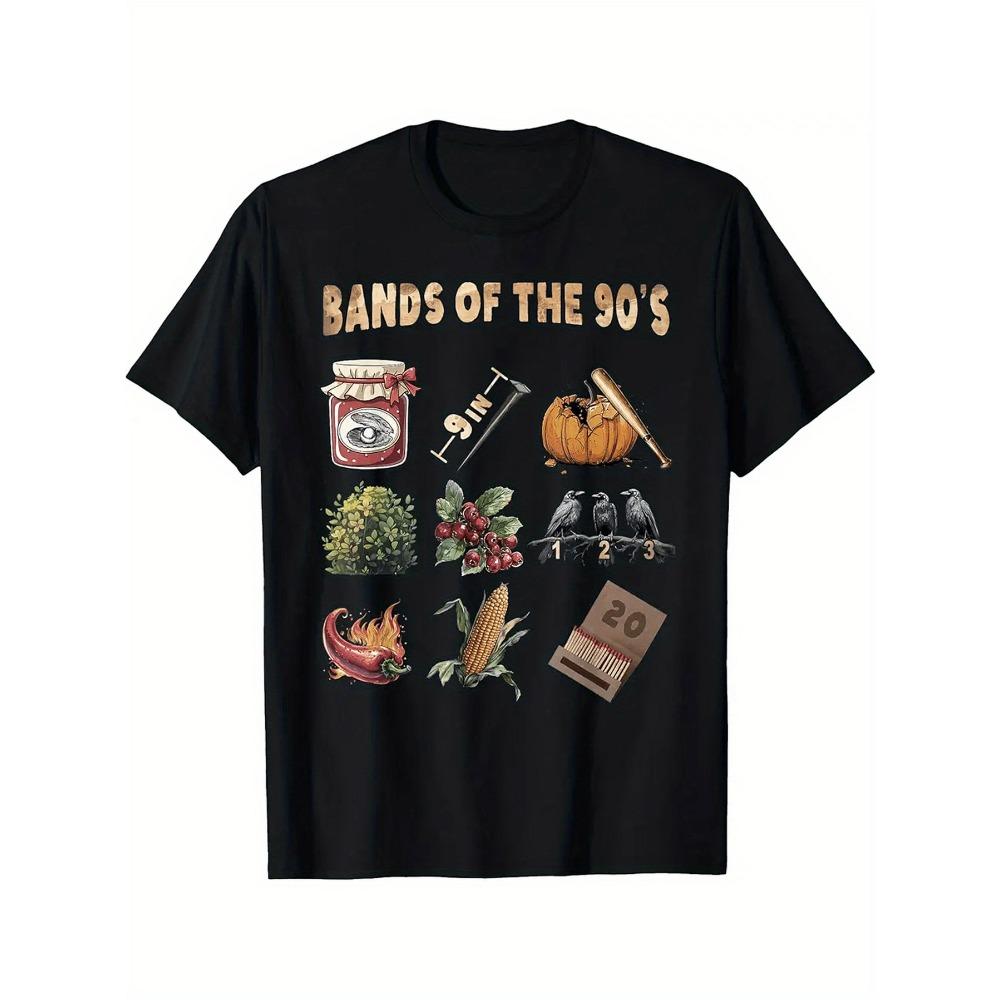 

Men s Casual Daily Cotton Washed T-Shirt Cotton with Unique Print Pattern Fashionable and Versatile Top for Men S