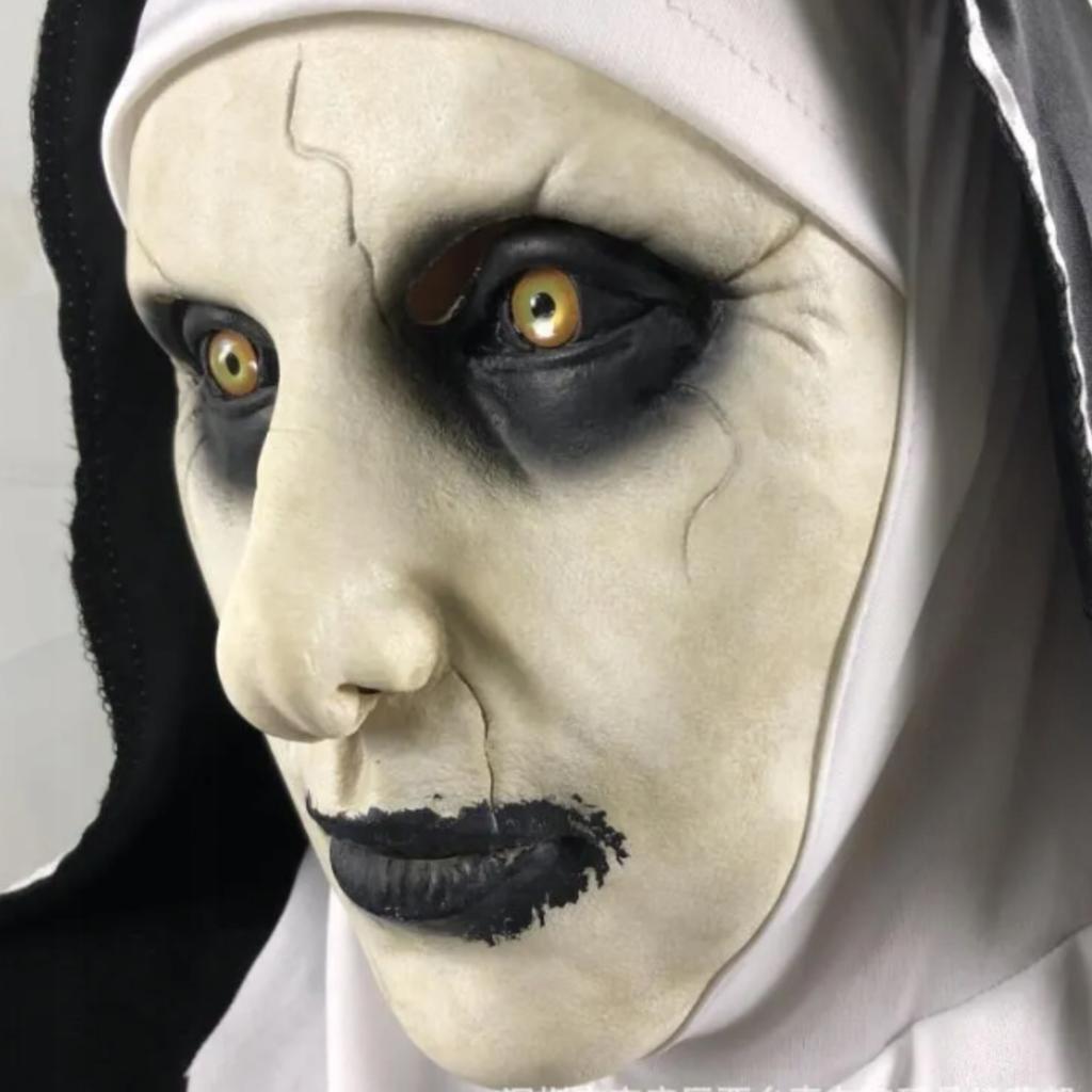 Halloween Mask Horror Nun Costume Party Carnival Fear