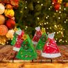 6pcs Christmas Cookie Candy Box Xmas Tree Paper Gift Boxes Navidad New Year cake shape Snack Baking Packaging Box kids Gifts
