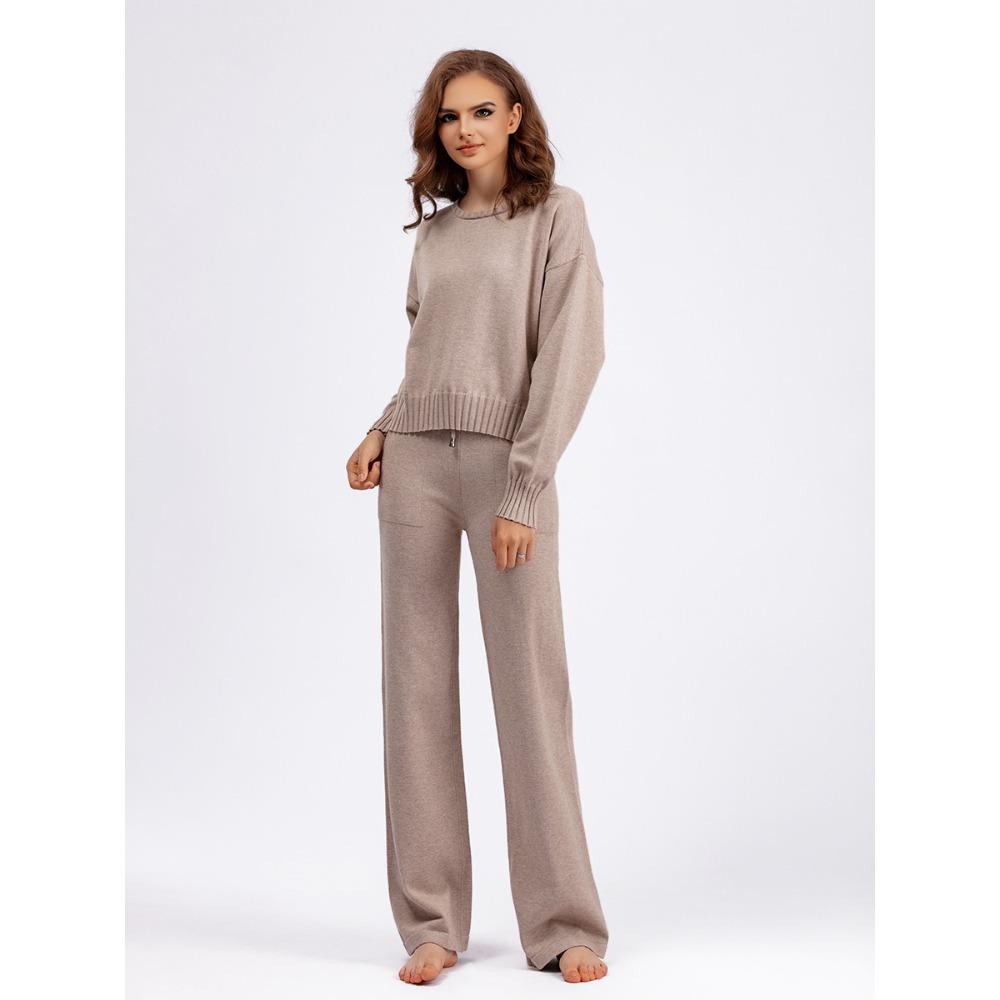 GMXIA Ensemble deux pièces tendance à manches longues courtes et longues pour l'automne et l'hiver pour femmes