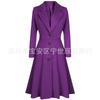 New pocket woolen coat autumn and winter women's slim fashion trench coat medium and long woolen coat British commuter women
