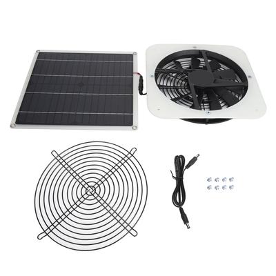 Kit Ventilator Panou Solar Ventilator de Evacuare Solar 100W Panou Alimentat Solar cu Ventilator Rotund de 10 inch pentru Seră