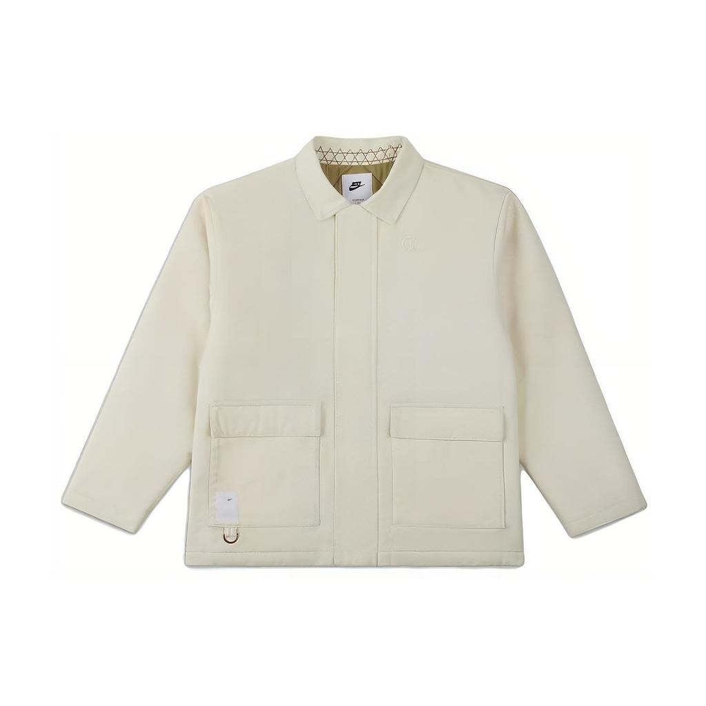 Nike FW23 NAI-KE Series Chinese Collar Workwear Outdoor Casual Jacket Unisex Jacket Off-White FV5442-110