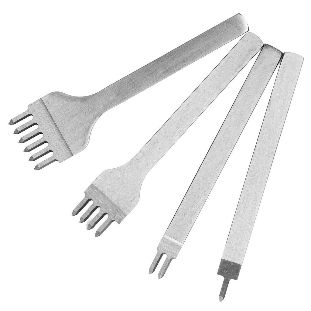 Rhombus Lacing Stitching Chisel Set Leather Craft Kits HSS Punching Stamping Prong Chisel