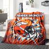 1 Stück Decke - Denver Broncos LOGO Aufdruck Design,Leichte Decke für Sofa,Bett- Weich &Warm,Geschenk für Alle Jahreszeiten