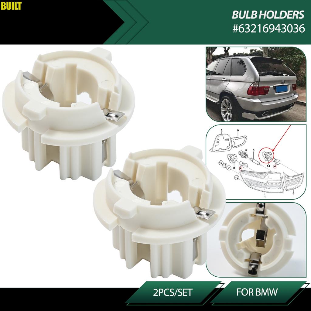 2 pezzi auto stop freno fanale posteriore base lampadina portalampada accessori auto 63216943036 adatto per BMW X5 E53 E70 E65 E66 X3 E83