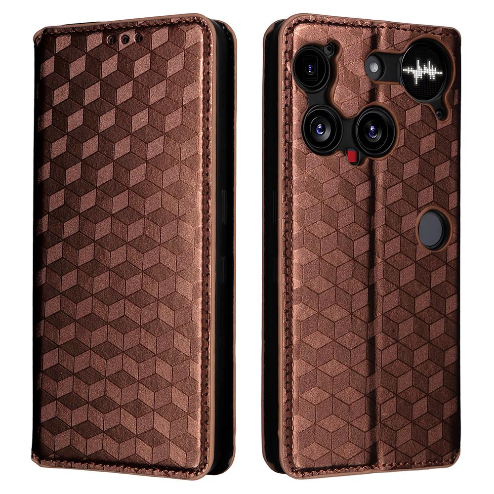 For Nothing Phone (3) 5G Case Wallet Rhombus Imprinted Leather Phone Cover