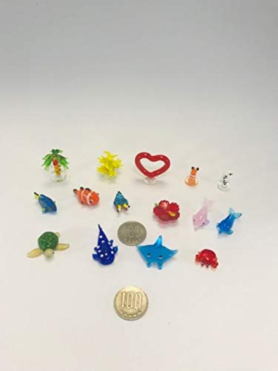 Série Tropické moře Miniaturní sklářská sada 15 kusů