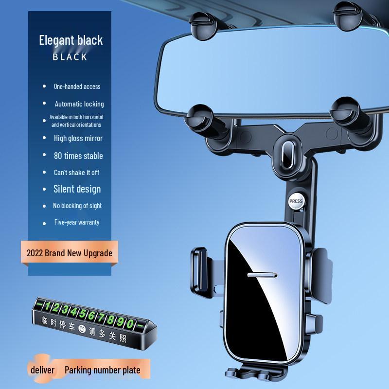 2024 Anti-Shake Car Rearview Mirror Phone Mount & Navigation Holder