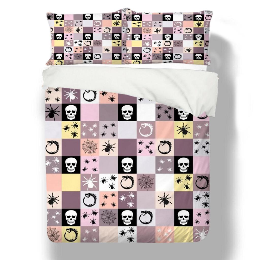 Skull 3D Printing Bedding Cover Set Breathable Home Bedspreads Microfiber King Queen Size Boy Teen Soft Duvet Cover