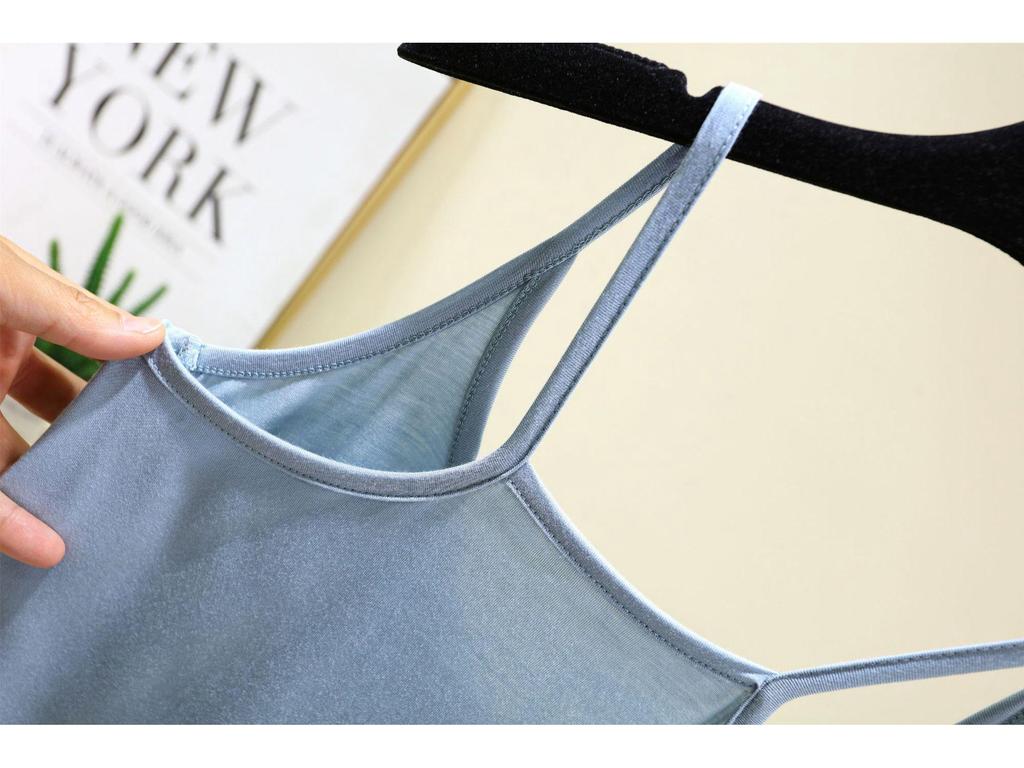 Modal Eisseide Schlankheits-Camisole für Damen - Klein, Sexy, Rundhals Tanktop Unterwäsche