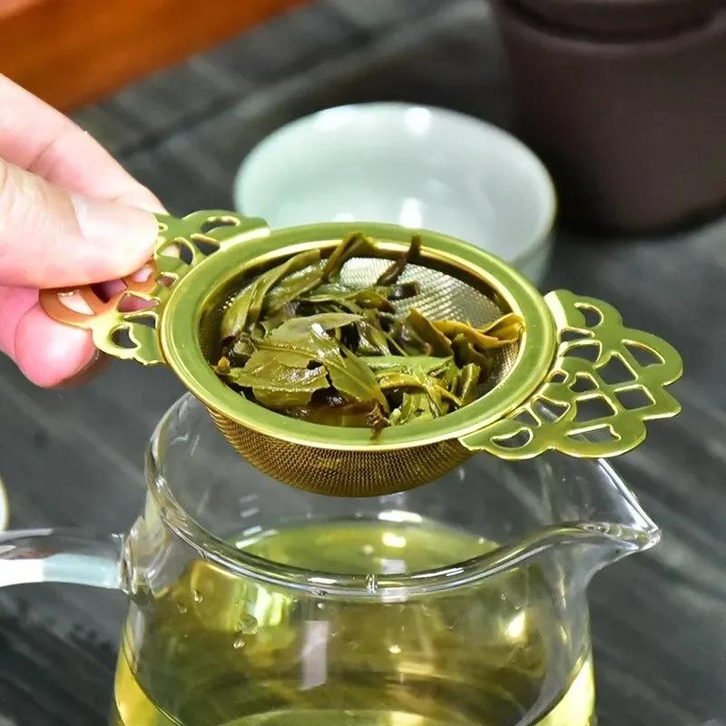 1 Stück Teesieb Doppelohr Feinmaschig Edelstahl Gewürzinfuser Filter Teebereiter Teegeschirr Küchenzubehör